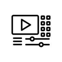 online video pictogram vector overzicht illustratie