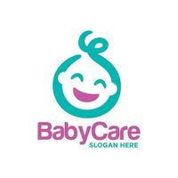 slapende schattige baby logo-ontwerpsjabloon vector