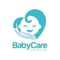 slapende schattige baby logo-ontwerpsjabloon vector