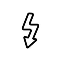 bliksem storm orkaan pictogram vector. geïsoleerde contour symbool illustratie vector