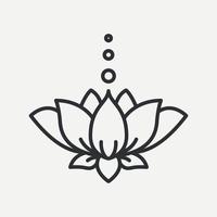 lotusbloem lijn icoon. symbool van Indië. logo voor spa, yogacentrum, meditatie. vector illustratie