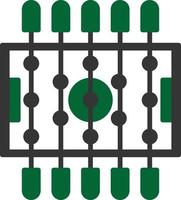 tafelvoetbal glyph twee kleuren vector