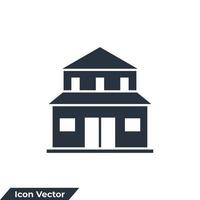 onroerend goed eigendom pictogram logo vectorillustratie. villa symboolsjabloon voor grafische en webdesigncollectie vector