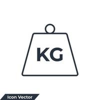 gewicht pictogram logo vectorillustratie. kilogram halter symbool sjabloon voor grafische en webdesign collectie vector