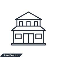 onroerend goed eigendom pictogram logo vectorillustratie. villa symboolsjabloon voor grafische en webdesigncollectie vector