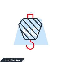 kraan haak pictogram logo vectorillustratie. haaksymboolsjabloon voor grafische en webdesigncollectie vector