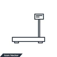 industriële schaal pictogram logo vectorillustratie. magazijn digitale weegschaal symboolsjabloon voor grafische en webdesign collectie vector