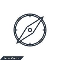 kompas pictogram logo vectorillustratie. navigatie. locatiesymboolsjabloon voor grafische en webdesigncollectie vector