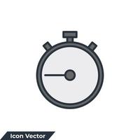 stopwatch pictogram logo vectorillustratie. timersymboolsjabloon voor grafische en webdesigncollectie vector