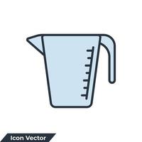 maatbeker pictogram logo vectorillustratie. bekersymboolsjabloon voor grafische en webdesigncollectie vector