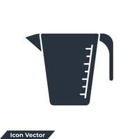 maatbeker pictogram logo vectorillustratie. bekersymboolsjabloon voor grafische en webdesigncollectie vector