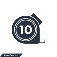 meetlint pictogram logo vectorillustratie. roulette constructie symbool sjabloon voor grafische en webdesign collectie vector