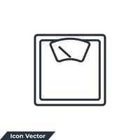 gewicht schaal pictogram logo vectorillustratie. meting symbool sjabloon voor grafische en webdesign collectie vector