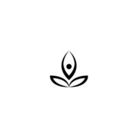 meditatie yoga pictogram vectorillustratie vector