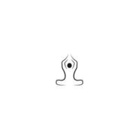 meditatie yoga pictogram vectorillustratie vector