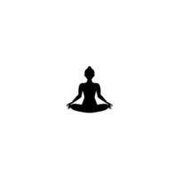 meditatie yoga pictogram vectorillustratie vector