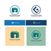 e-wallet logo ontwerp pictogram vector