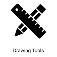 potlood en liniaal lijn pictogram geïsoleerd op een witte achtergrond vector