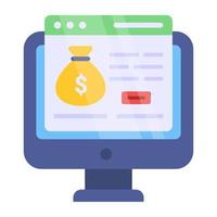 perfect design icoon van online geld vector