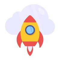 kostbaar downloadpictogram van cloudlancering vector