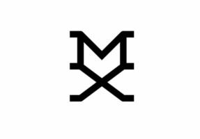 mx xmm mx monogrzm logo geïsoleerd op witte achtergrond vector