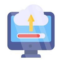 modern design icoon van cloud upload vector