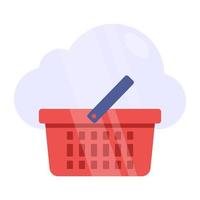 trendy vectorontwerp van cloud shopping vector