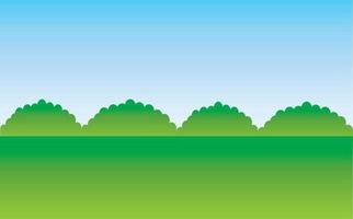 groene natuur landschap en blauwe sky.field en meadow.hills en grass.park of outdoor.golfcourses.summer background.garden of turf.farm en platteland scenery.cartoon vector illustration.wallpaper.