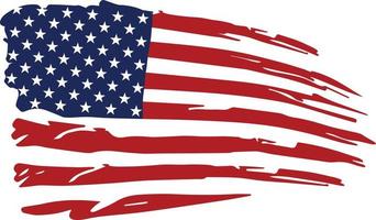 noodlijdende Amerikaanse vlag usa vector