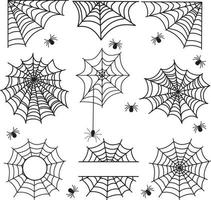 spinnenweb halloween vector bestand