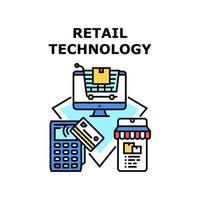 retail technologie pictogram vectorillustratie vector