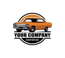 muscle car-logo - vectorillustratie, embleemontwerp op witte achtergrond vector