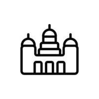 klooster uiterlijk pictogram vector overzicht illustratie