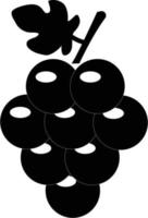 druiven pictogram op witte achtergrond. druiven fruit teken. wijnstok met bladsymbool. vlakke stijl. vector