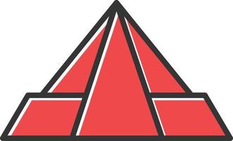 piramide gevuld icoon vector