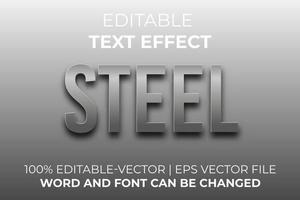 stalen teksteffect, gemakkelijk te bewerken vector