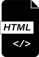 html-pictogram op witte achtergrond. vlakke stijl. html-coderingssymbool. html-teken. vector