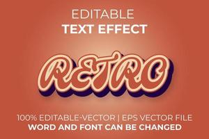 retro teksteffect, gemakkelijk te bewerken vector