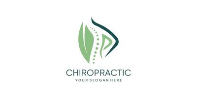 chiropractie vector pictogram logo-ontwerp met unieke en creatieve stijl premium vector