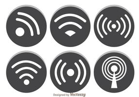 Grijs Wifi-symbool vector