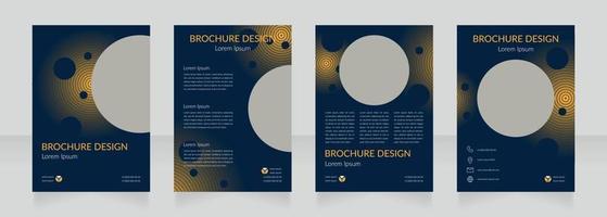 website-ontwerp en programmering van blanco brochureontwerp. sjabloon set met kopie ruimte voor tekst. vooraf gemaakte verzameling van bedrijfsrapporten. bewerkbare 4 papieren pagina's vector