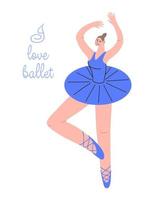 mooie vector ik hou van ballet, geweldig ontwerp voor alle doeleinden.