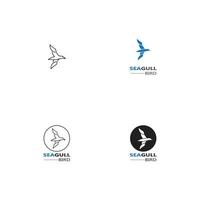 zeemeeuw vogel logo pictogram vector ontwerpen