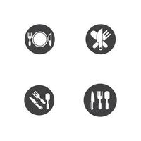 vork, mes en lepel icoon ontwerp vector