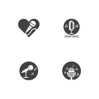 microfoon pictogram vector ontwerpsjabloon