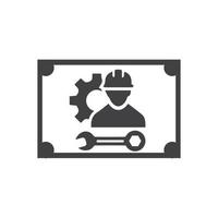 service tools vector pictogram illustratie ontwerpsjabloon