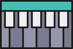 piano lijn gevuld vector