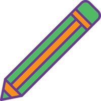 potloodlijn gevuld twee kleuren vector