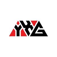 yxg driehoek brief logo ontwerp met driehoekige vorm. yxg driehoek logo ontwerp monogram. yxg driehoek vector logo sjabloon met rode kleur. yxg driehoekig logo eenvoudig, elegant en luxueus logo. yxg