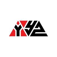 yyz driehoek brief logo ontwerp met driehoekige vorm. yyz driehoek logo ontwerp monogram. yyz driehoek vector logo sjabloon met rode kleur. yyz driehoekig logo eenvoudig, elegant en luxueus logo. yyz